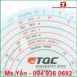 Bảng chuyển đổi độ nhớt và thời gian đo của cốc đo độ nhớt
