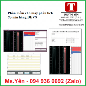Phần mềm cho máy phân tích kích thước hạt BEVS3168 hãng BEVS