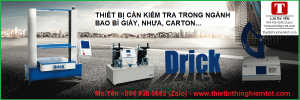 Thiết bị cần kiểm tra trong ngành bao bì giấy, nhựa, carton...