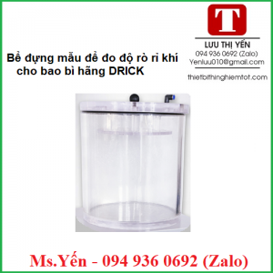 Bể đựng mẫu để kiểm tra độ rò rỉ khí cho bao bì