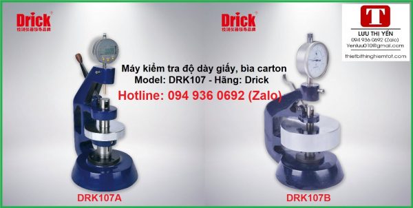 Máy đo độ dày giấy bìa carton DRK107 hãng Drick