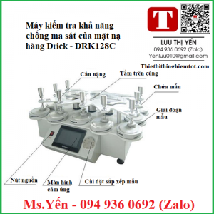 Máy kiểm tra khả năng chống ma sát mặt nạ DRK128C hãng Drick