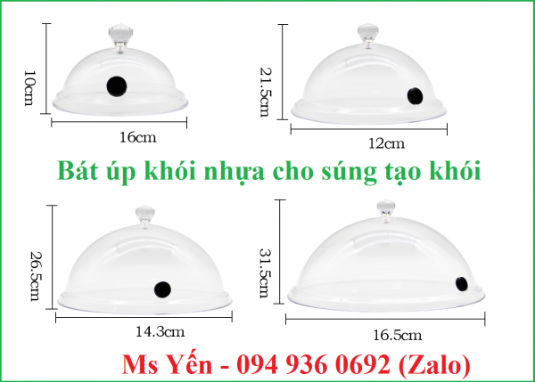 Bát úp khói bằng nhựa