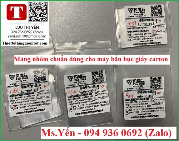 Màng nhôm chuẩn cho máy bắn bục giấy carton