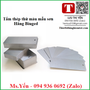 Tấm thép thử màu mẫu sơn hãng Biuged