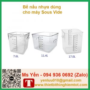 Bể nhựa cho máy Sous Vide