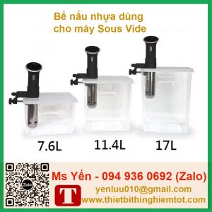 Bể nấu nhựa cho máy Sous Vide