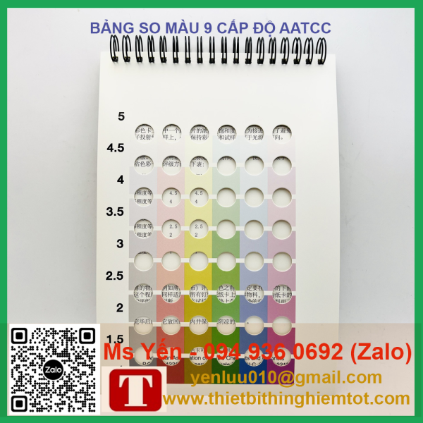 Bảng so màu 9 cấp độ AATCC - Ảnh 4