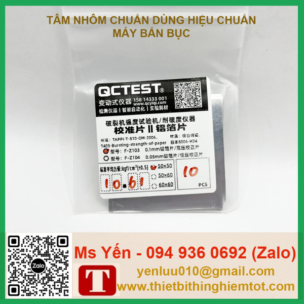Tấm nhôm 50x50mm hiệu chuẩn máy bắn bục - Ảnh 10