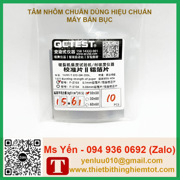 Tấm nhôm 50x50mm hiệu chuẩn máy bắn bục - Ảnh 3