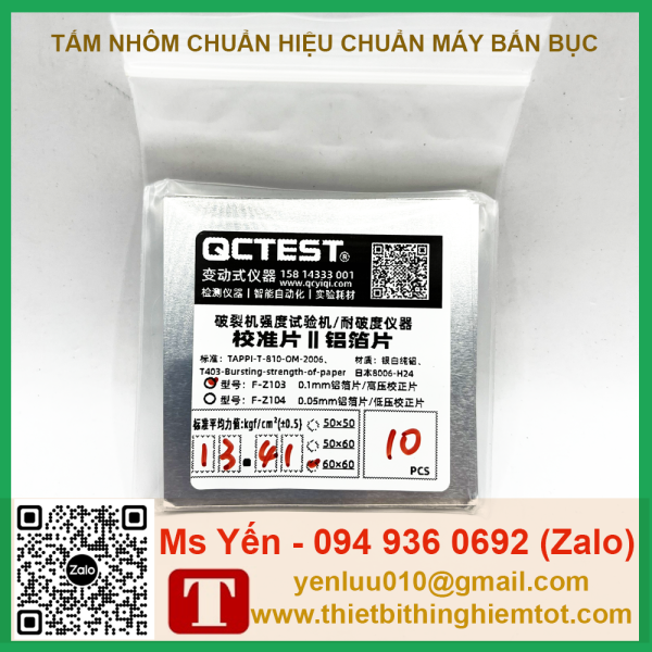 Tấm nhôm 60x60mm hiệu chuẩn máy bắn bục - Ảnh 5