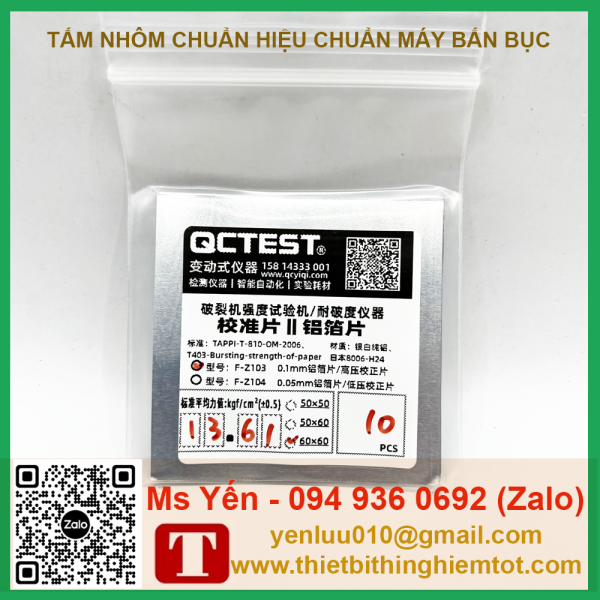 Tấm nhôm 60x60mm hiệu chuẩn máy bắn bục - Ảnh 4