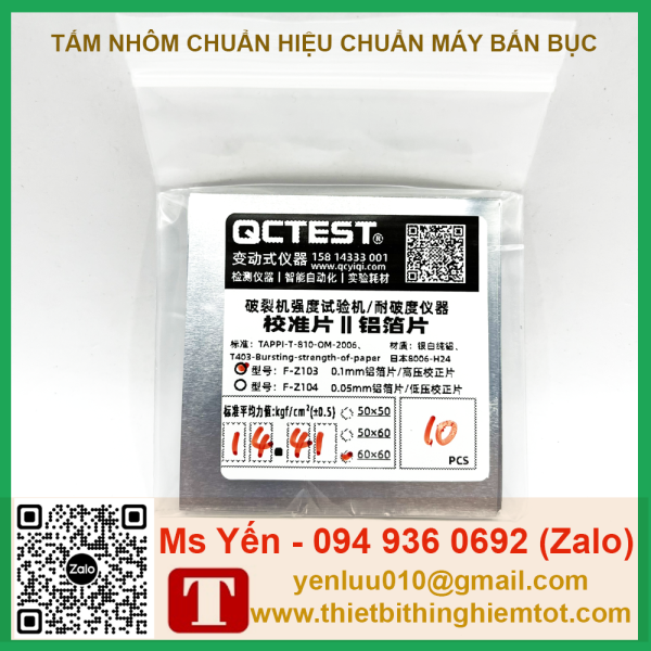 Tấm nhôm 60x60mm hiệu chuẩn máy bắn bục - Ảnh 3