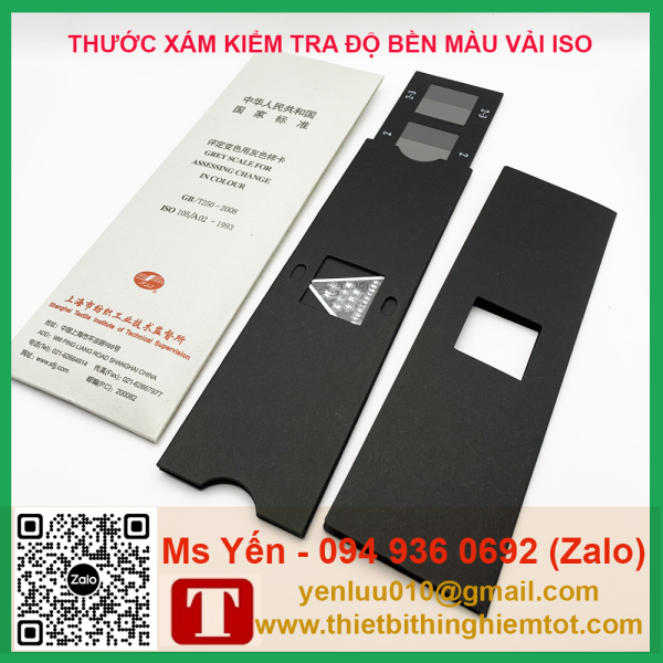 Thước xám ISO 105 kiểm tra độ bền màu vải - Ảnh 3