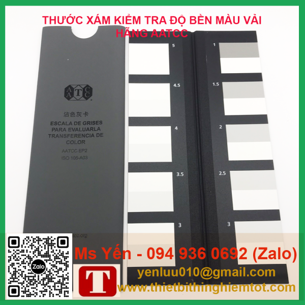 Thước xám kiểm tra độ bền màu vải AATCC - Ảnh 2